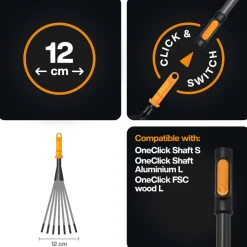 Klein-Fächerbesen 'OneClick' 12 cm, ohne Handgriff