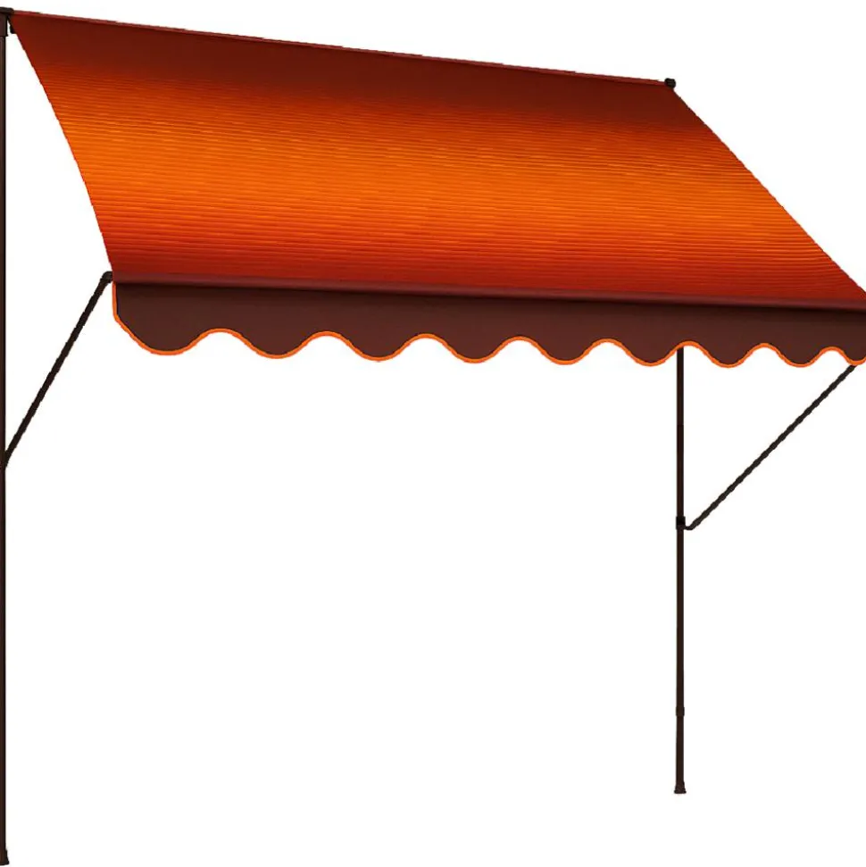 Klemmmarkise 'Exklusiv' mit Volant/wasserabweisend 300 x 150 cm