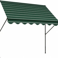 Klemmmarkise 'Exklusiv' mit Volant/wasserabweisend 400 x 150 cm
