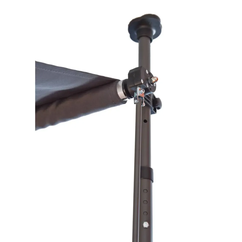 Klemmmarkise mit Volant 250 x 150 cm