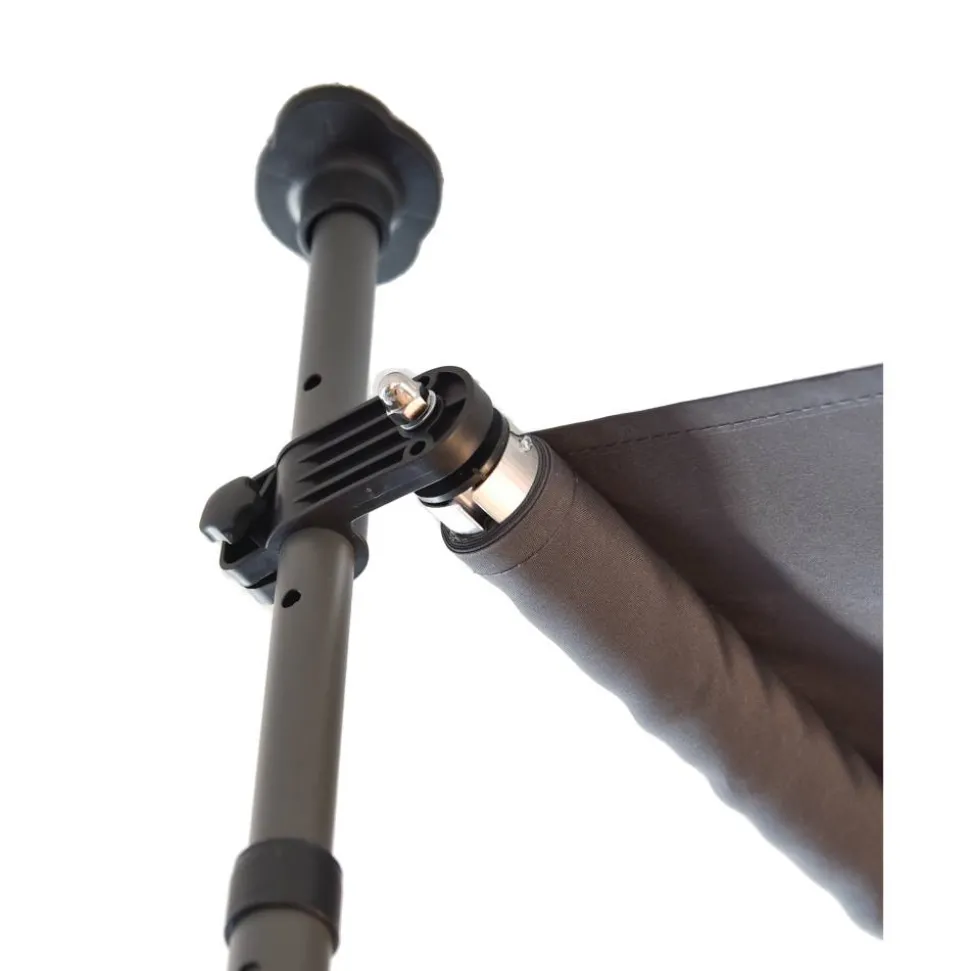 Klemmmarkise mit Volant 250 x 150 cm