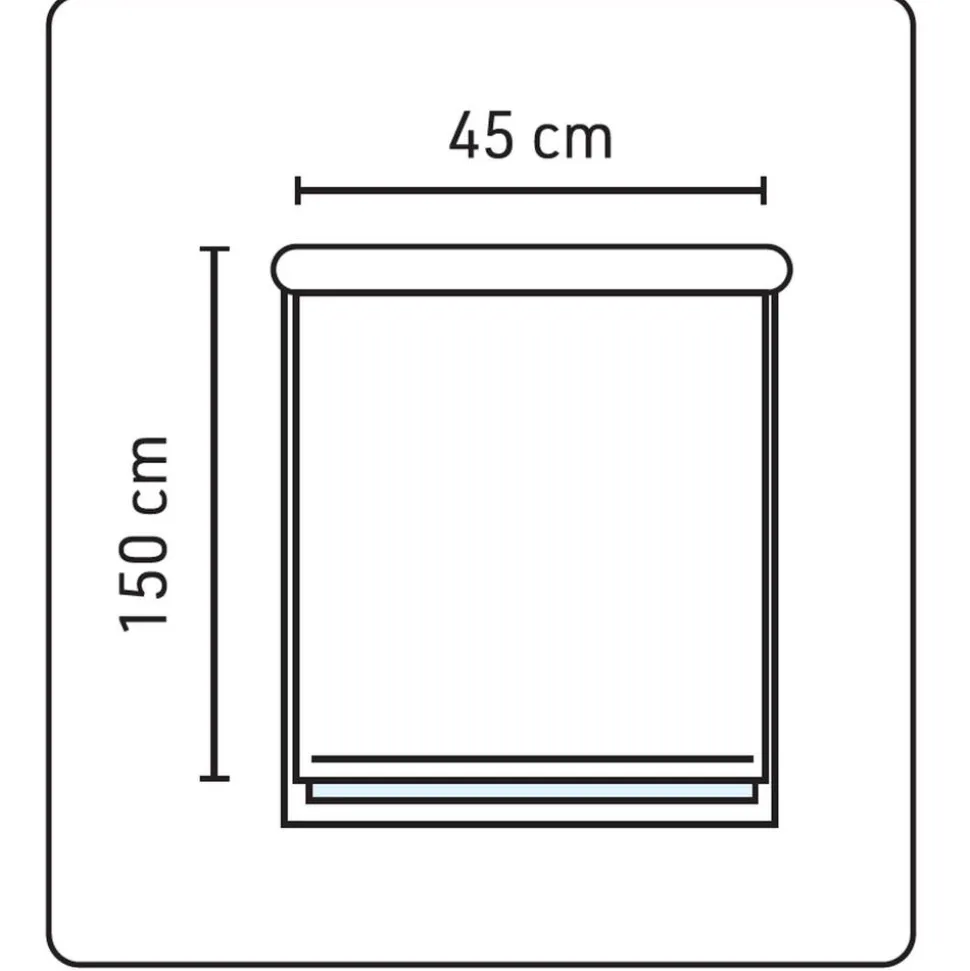 Klemm-Rollo beige 45 x 150 cm