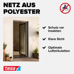 Klett Türfliegengitter 'Standard' anthrazit 2 x 65 x 220 cm