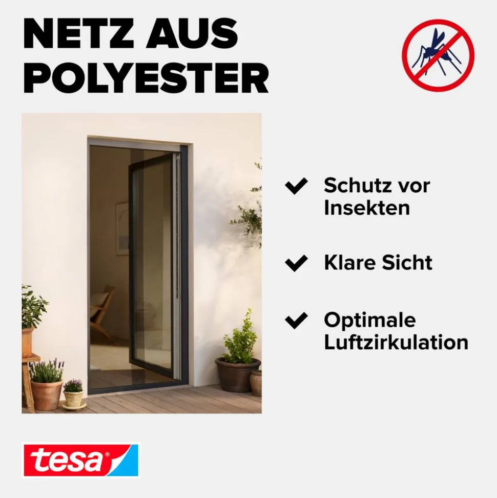 Klett Türfliegengitter 'Standard' anthrazit 2 x 65 x 220 cm