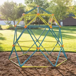 Klettergerüst 'Geodome' Stahl blau/grün Ø 238 x 223 cm