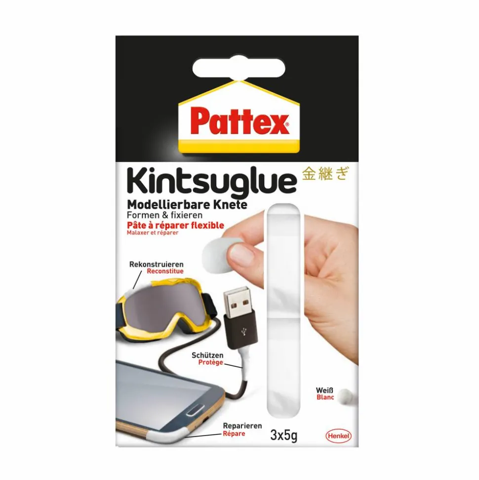 Knetkleber 'Kintsuglue' weiß 3 x 5 g