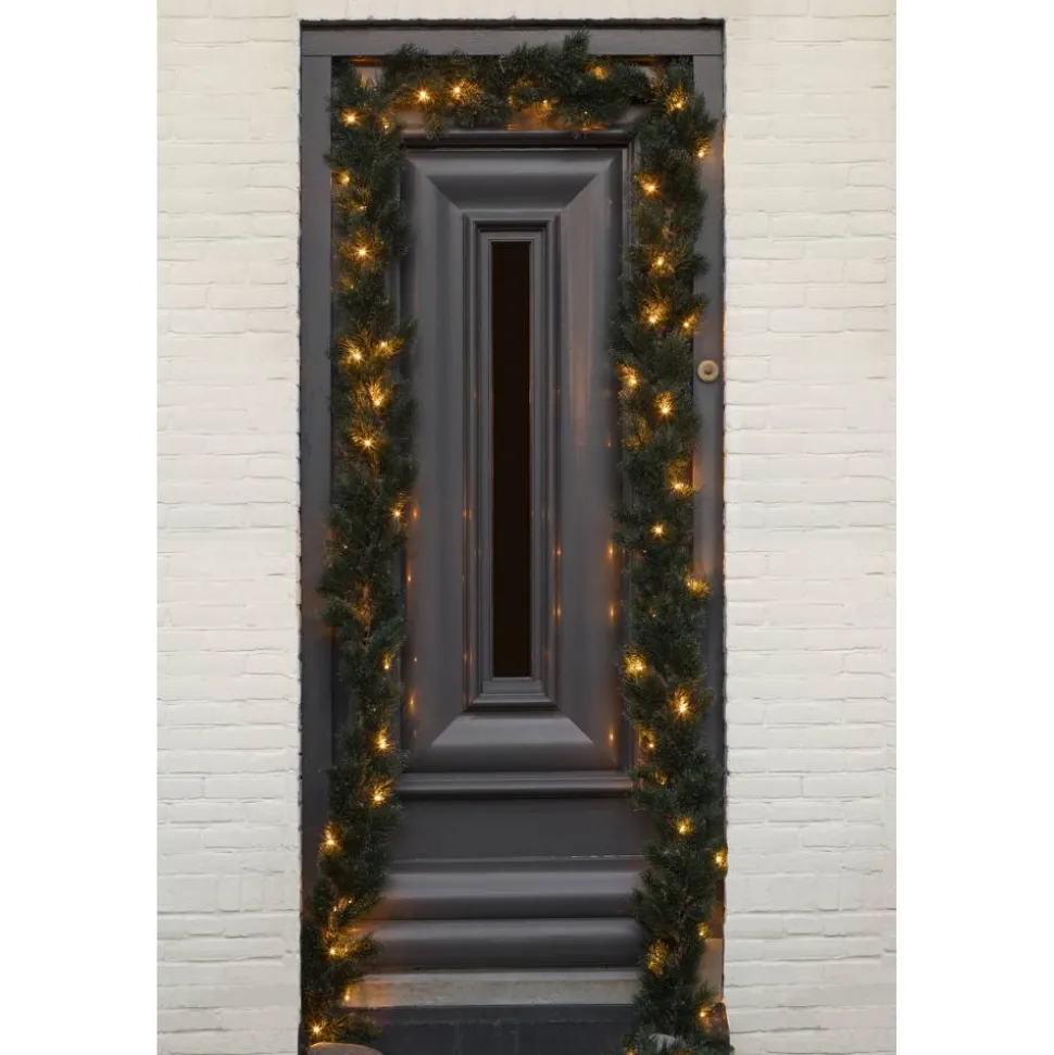 Künstliche Girlande 'Jasper' mit 30 LEDs grün 270 cm