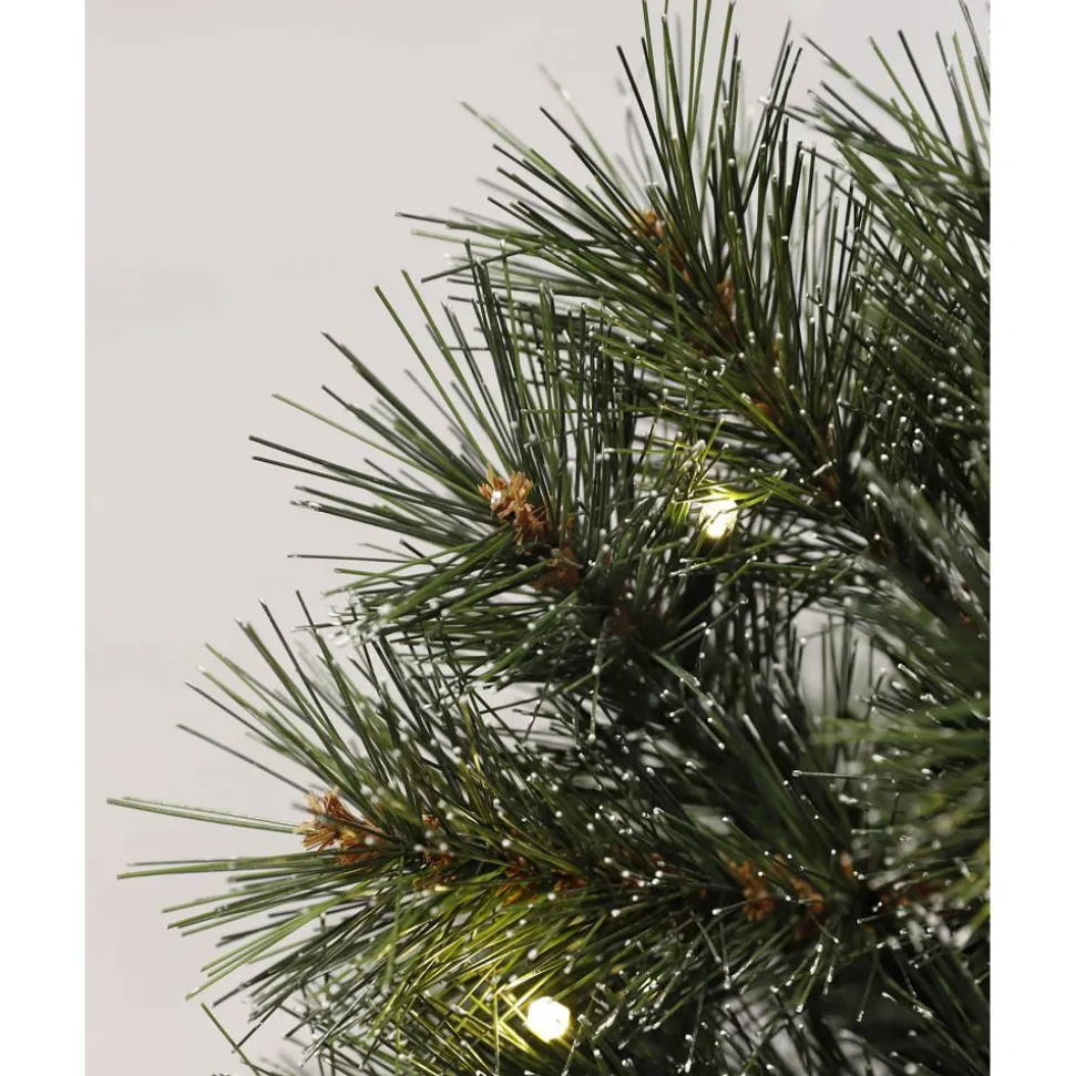 Künstlicher Weihnachtsbaum 'Jasper' mit 10 LEDs grün frosted Ø 30 x 45 cm