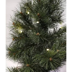 Künstlicher Weihnachtsbaum 'Jasper' mit 10 LEDs grün frosted Ø 30 x 45 cm