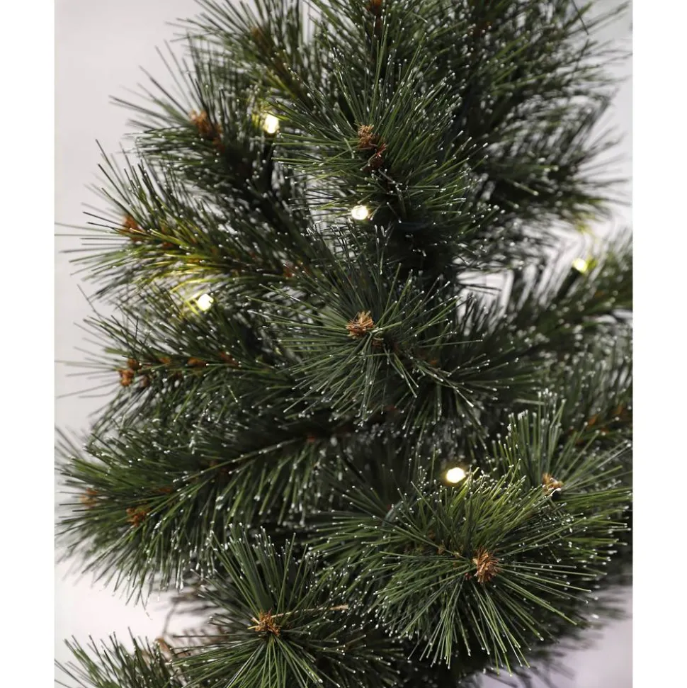 Künstlicher Weihnachtsbaum 'Jasper' mit 10 LEDs grün frosted Ø 30 x 45 cm