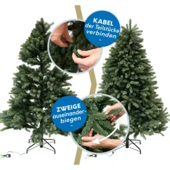 Künstlicher Weihnachtsbaum 'Vermont Fichte' grün Ø 129 x 180 cm