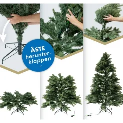 Künstlicher Weihnachtsbaum 'Vermont Fichte' grün Ø 129 x 180 cm