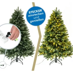 Künstlicher Weihnachtsbaum 'Vermont Fichte' grün Ø 129 x 180 cm