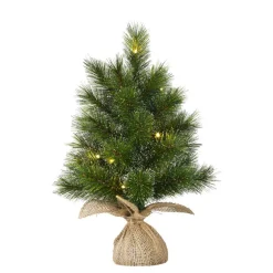 Künstlicher Weihnachtsbaum 'Jasper' mit 20 LEDs grün frosted Ø 40 x 60 cm