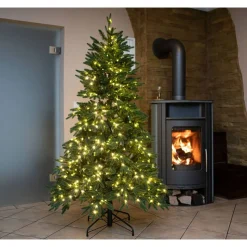 Künstlicher Weihnachtsbaum 'Sherwood' Fichte mit 800 LEDs in warmweiß/bunt, Fernbedienung, Ständer Ø 134 x 210 cm