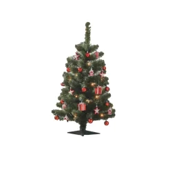Künstlicher Weihnachtsbaum 'Joy' grün/rot Ø 50 x 90 cm