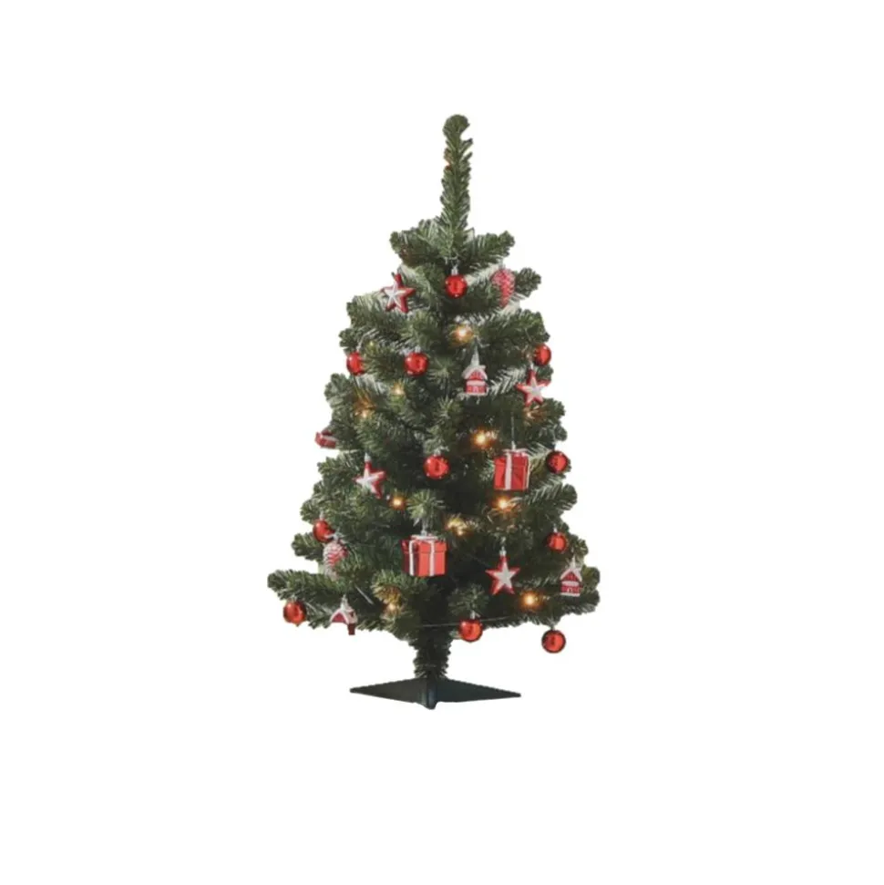 Künstlicher Weihnachtsbaum 'Joy' grün/rot Ø 50 x 90 cm