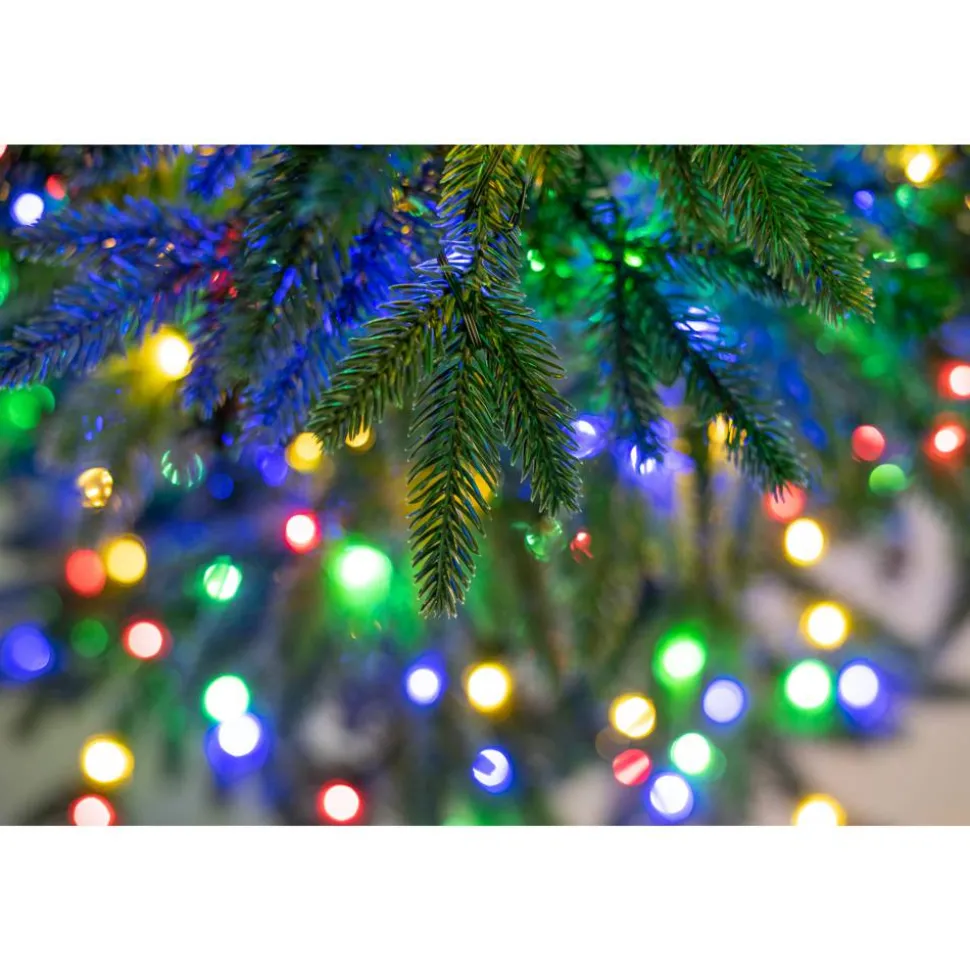 Künstlicher Weihnachtsbaum 'Sherwood' Fichte mit 450 LEDs in warmweiß/bunt, Fernbedienung, Ständer Ø 104 x 150 cm