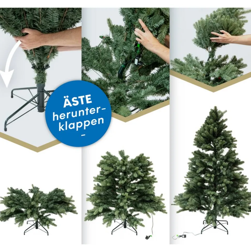 Künstlicher Weihnachtsbaum 'Roswell Kiefer' grün Ø 122 x 210 cm