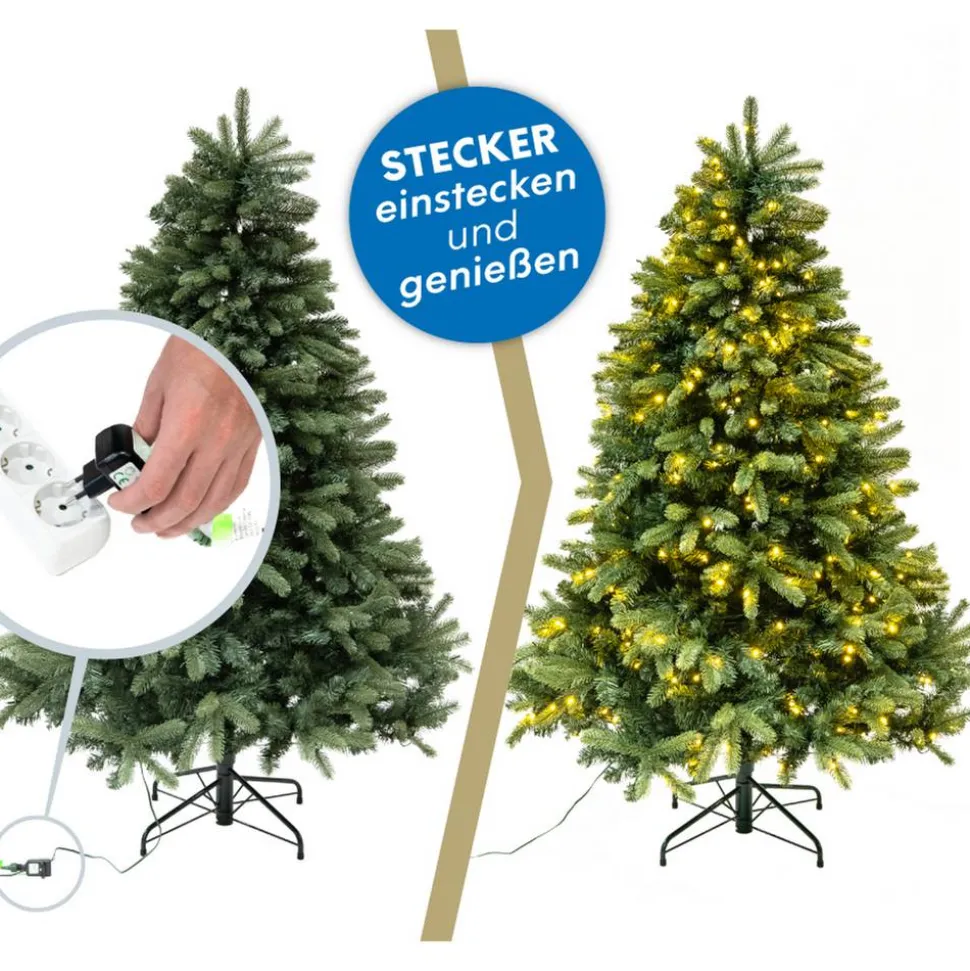 Künstlicher Weihnachtsbaum 'Roswell Kiefer' grün Ø 122 x 210 cm