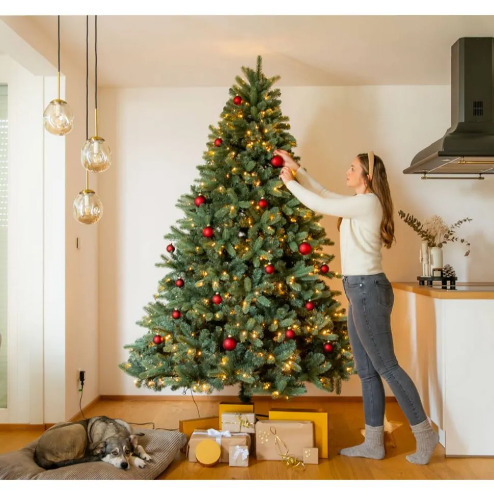Künstlicher Weihnachtsbaum 'Vermont' Fichte mit 500 LEDs in warmweiß, Ständer Ø 150 x 210 cm