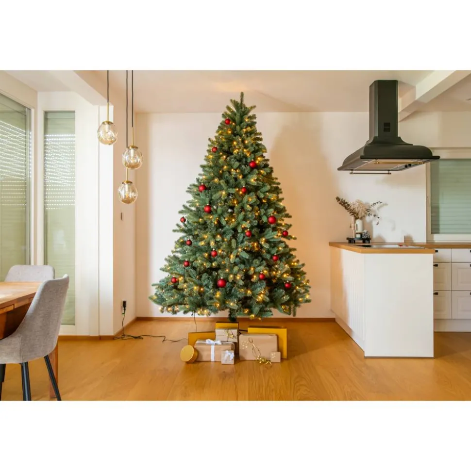 Künstlicher Weihnachtsbaum 'Vermont' Fichte mit 500 LEDs in warmweiß, Ständer Ø 150 x 210 cm