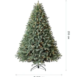 Künstlicher Weihnachtsbaum 'Vermont' Fichte mit 500 LEDs in warmweiß, Ständer Ø 150 x 210 cm