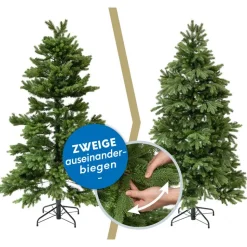 Künstlicher Weihnachtsbaum 'Cedar Frost Kiefer' grün/frosted Ø 114 x 210 cm