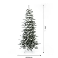Künstlicher Weihnachtsbaum 'Cedar Frost Kiefer' grün/frosted Ø 114 x 210 cm