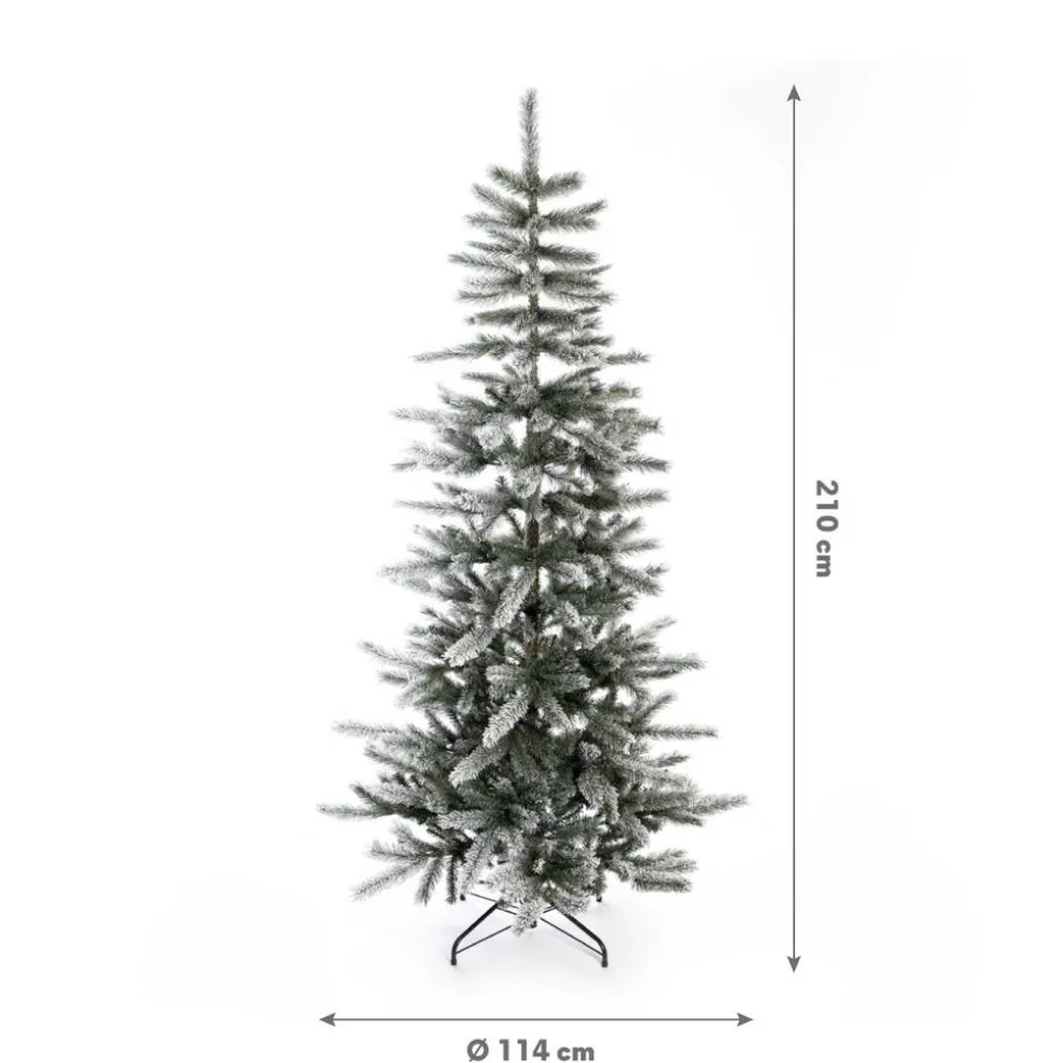 Künstlicher Weihnachtsbaum 'Cedar Frost Kiefer' grün/frosted Ø 114 x 210 cm