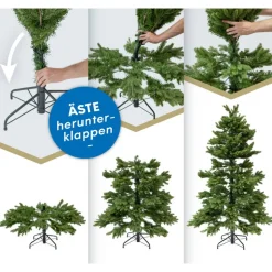 Künstlicher Weihnachtsbaum 'Cedar Frost Kiefer' grün/frosted Ø 114 x 210 cm
