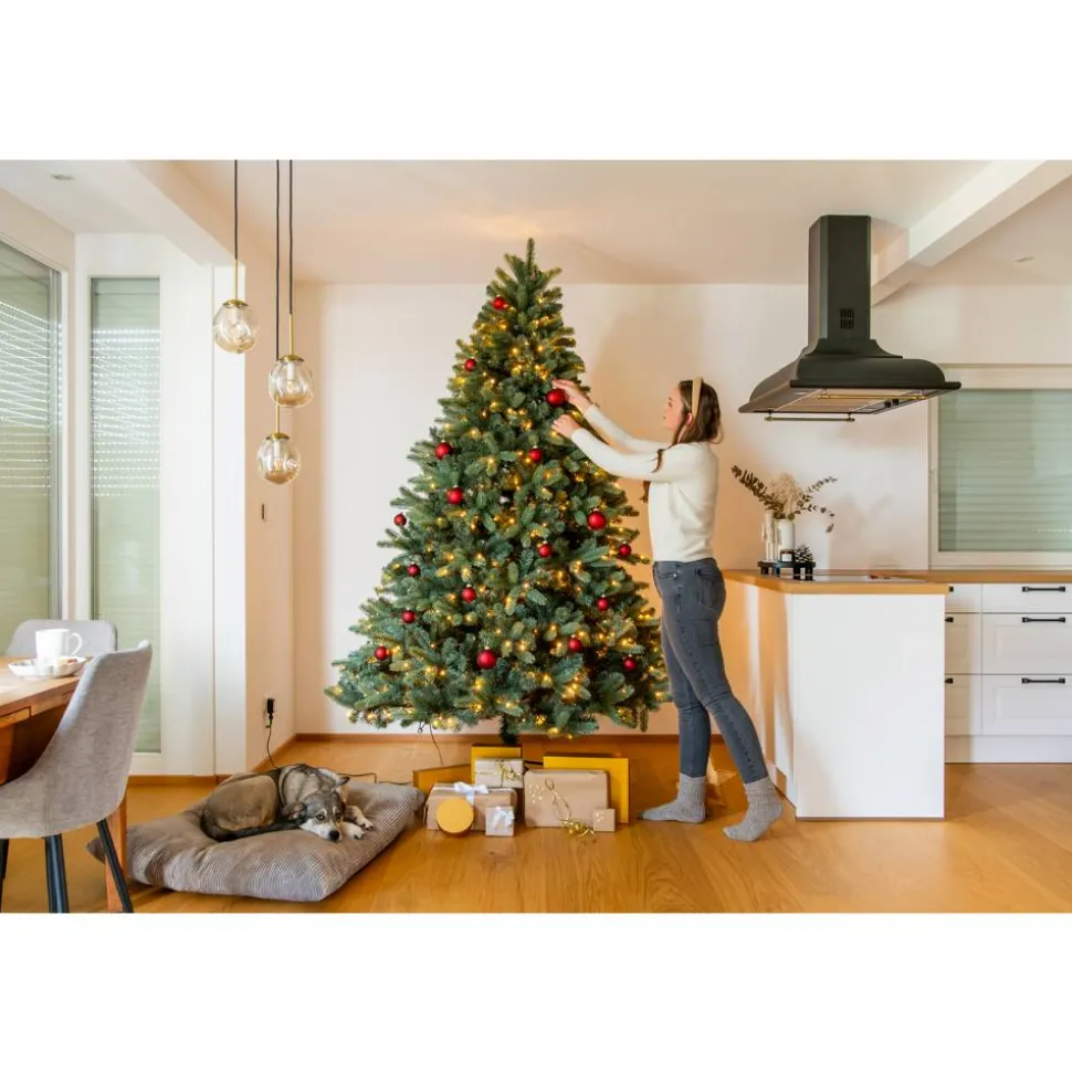 Künstlicher Weihnachtsbaum 'Vermont' Fichte mit 700 LEDs in warmweiß, Ständer Ø 160 x 240 cm