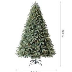Künstlicher Weihnachtsbaum 'Vermont' Fichte mit 700 LEDs in warmweiß, Ständer Ø 160 x 240 cm