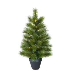 Künstlicher Weihnachtsbaum 'Jasper' grün 90 cm mit LED-Beleuchtung