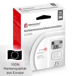 Kohlenmonoxidmelder 'Ei208D' mit 10-Jahres-Batterie