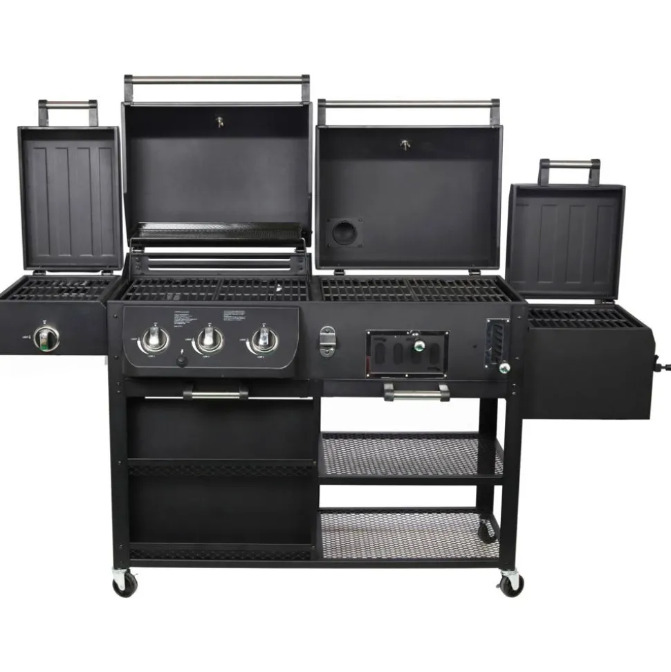 Kombigrill 4-in1 'Arizona' schwarz 203 x 127 x 60 cm