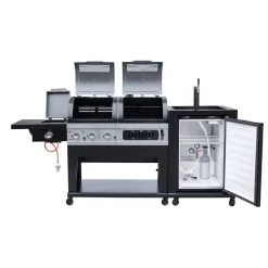 Kombigrill schwarz 236 x 138 x 68 cm