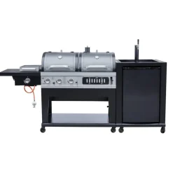 Kombigrill schwarz 236 x 138 x 68 cm