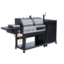 Kombigrill schwarz 236 x 138 x 68 cm