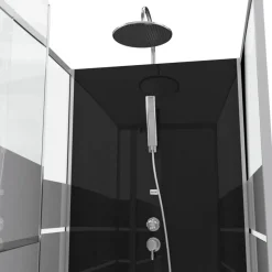 Komplettdusche 'Study' mit Schwingtür silbern 90 x 90 x 225 cm