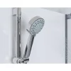 Komplettdusche 'White Wave' mit Schiebetür silber 80 x 80 cm