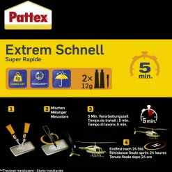 2-Komponenten-Kleber 'Kraft-Mix Extrem Schnell' transparent 2 x 12 g