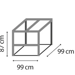 Komposter 'Tami' silberfarben 99 x 99 x 87 cm