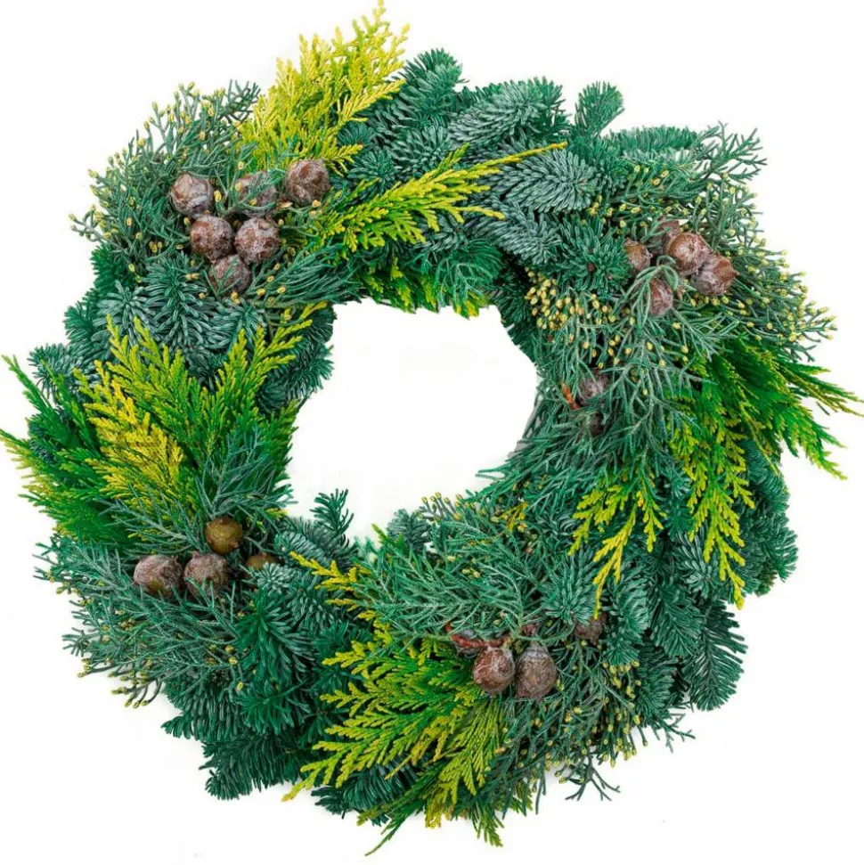 Koniferen-Adventskranz grün Ø 30 cm