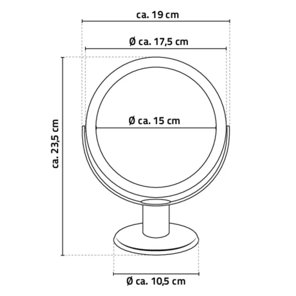 Kosmetikspiegel 'Kida' transparent Ø 15 cm
