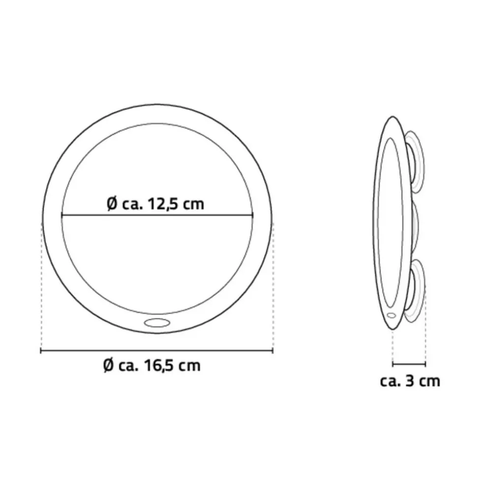 Kosmetikspiegel 'Mulan' transparent Ø 12,5 cm mit Saugnapf