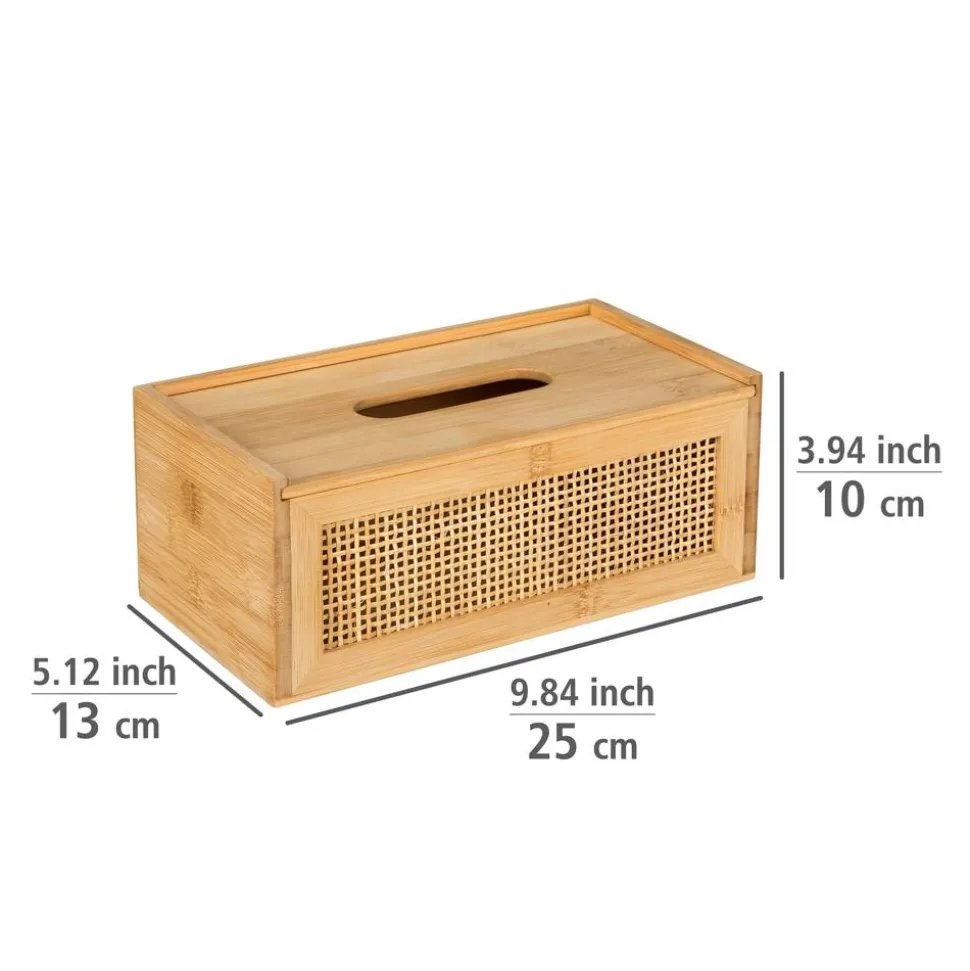 Kosmetiktuchbox 'Allegre' Bambus/Rattan 25 x 13 x 10 cm