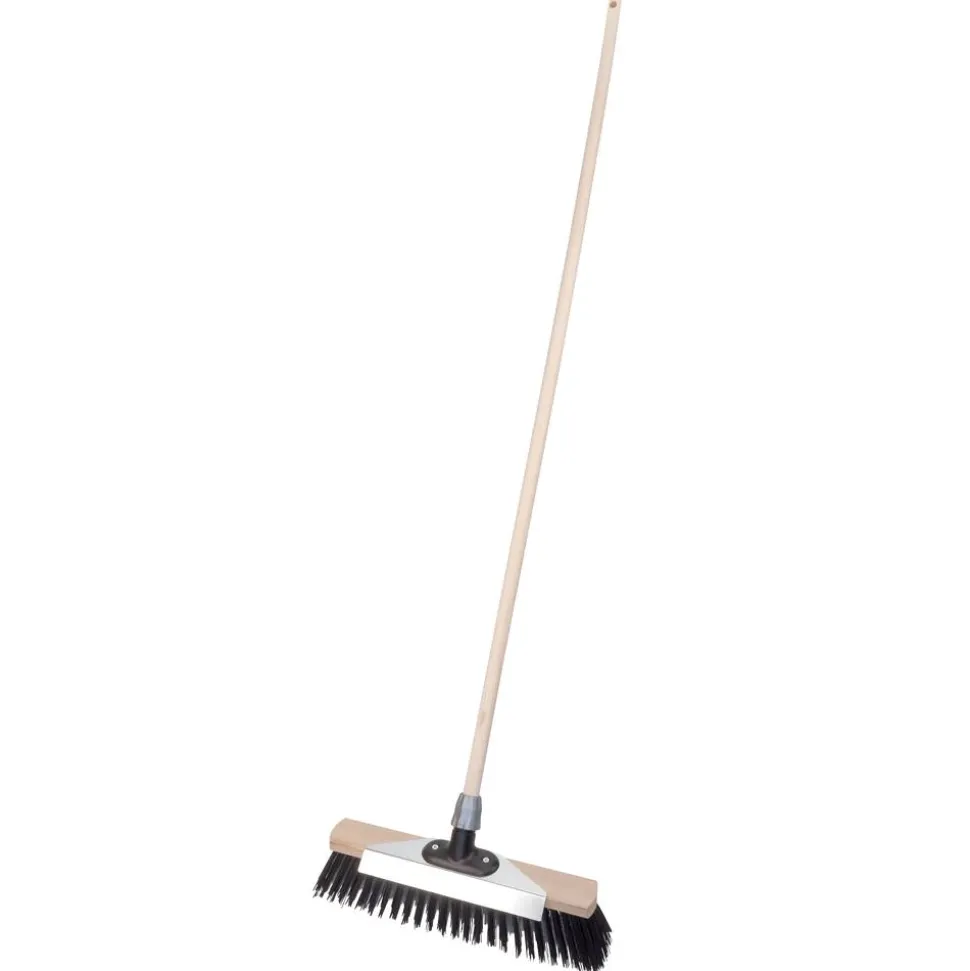 Kratzbesen mit Holzstiel und Schabeblech Elaston 40 cm schwarz