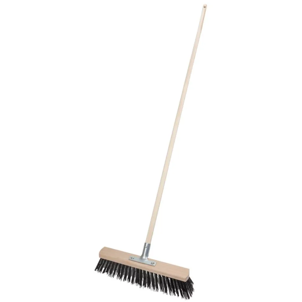 Kratzbesen mit Metallstielhalter Stahldraht Elaston 40 cm schwarz
