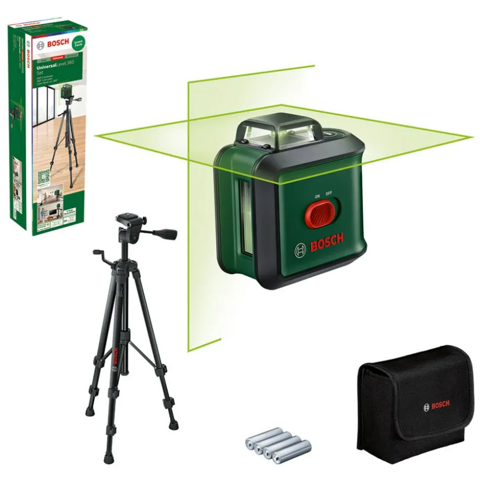 Kreuzlinienlaser-Set 'UniversalLevel 360' mit Stativ und Tasche